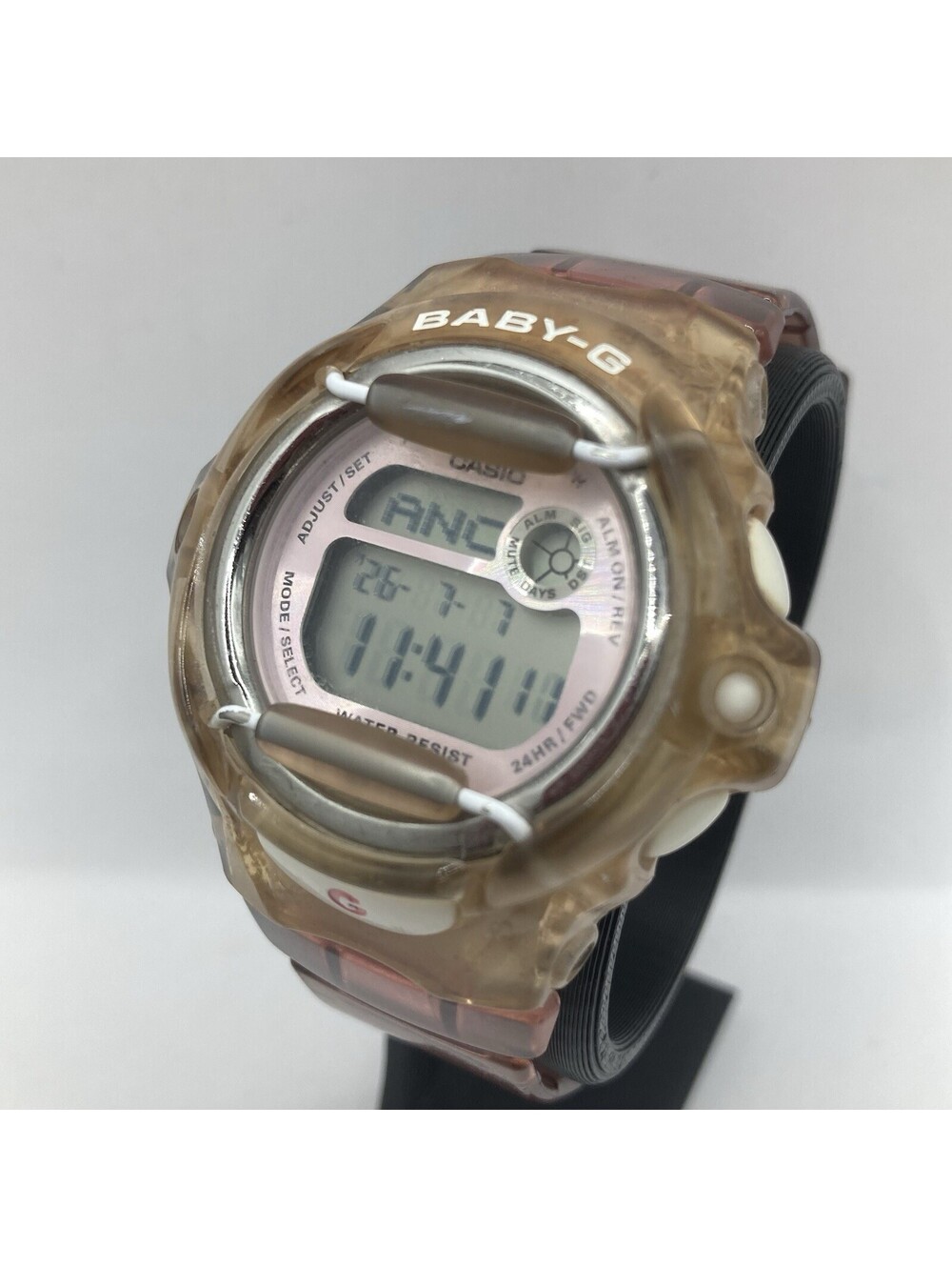 Women’s Casio Baby-G BG-169U Transparent Pink Jelly Y2K Digital Sport Watch 3531